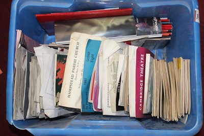Lot 760 - A box of theatre related booklets and ephemera;...