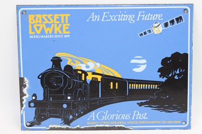 Lot 85 - Original Bassett-Lowke enamel sign, 23cm by...