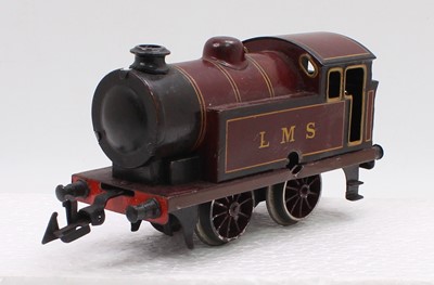 Lot 229 - 1930s Bing maroon LMS c/w 0-4-0 tank loco (VG)