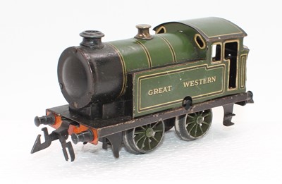 Lot 230 - 1930s Bing green 'Great Western' c/w 0-4-0...