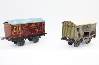 Lot 250 - 1920s Bing grey two tier Pig van with drop...