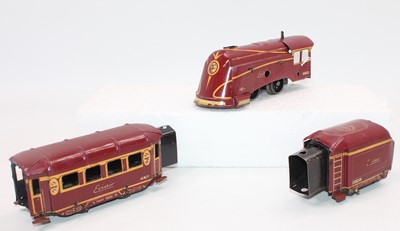 Lot 269 - Rossignol red 0-4-0 c/w streamlined Eclair...