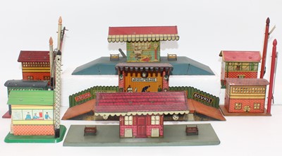 Lot 278 - A large tray containing 3x Brimtoy stations...