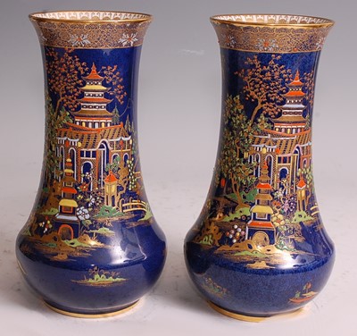 Lot 1028 - A near-pair of 1920s Carltonware porcelain...