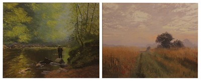 Lot 225 - Pamela Derry (1932-2002) - Lone Fisherman,...