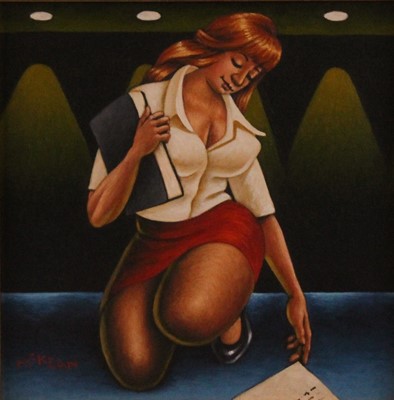 Lot 275 - Graham McKean (b.1962) - The Secretary, oil on...