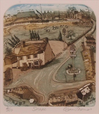Lot 338 - Glyn Thomas (b.1946) - Snape, etching with...
