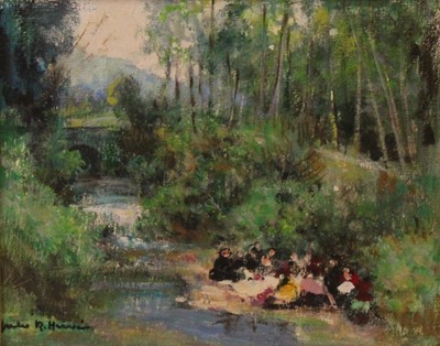 Lot 322 - Jules René Hervé (1887-1981) - Gathering by...