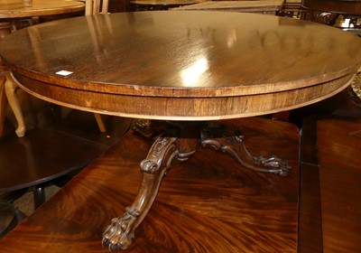Lot 1396 - An early Victorian rosewood pedestal breakfast...