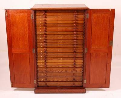 Lot 1415 - A late Victorian satinwood collectors cabinet,...