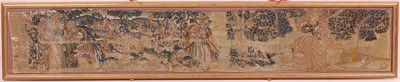 Lot 1214 - An early 19th century continental woolwork...