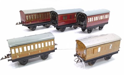 Lot 306 - Five 4-wheel No.1 & 41 coaches: NE 1st/3rd and...