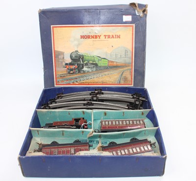 Lot 340 - 1947-54 Hornby No.101 tank passenger set LMS,...