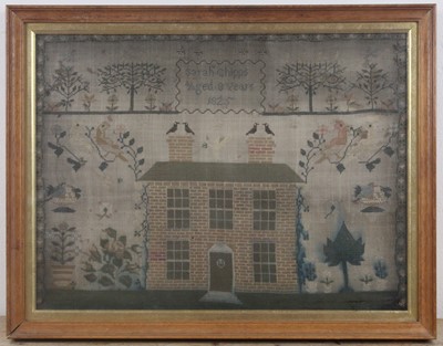 Lot 1213 - A Regency needlework picture sampler, by Sarah...
