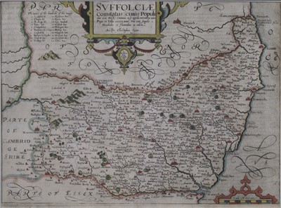 Lot 1299 - Christopher Saxton & William Kipp – SUFFOLCIAE...
