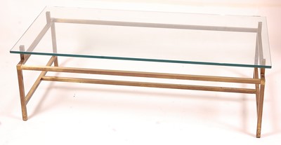 Lot 473 - A 1960s brushed tubular brass and heavy clear...