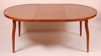 Lot 439 - A 1960s Danish teak extending D-end dining...