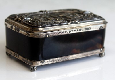 Lot 1065 - A late Victorian silver and tortoiseshell...