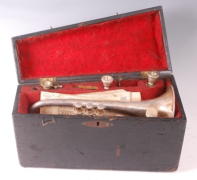 Lot 509 - A Boosey & Co plated clear bore trumpet,...