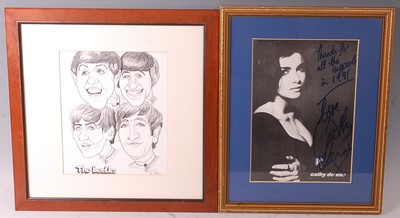 Lot 650 - A contemporary pencil sketch of The Beatles,...