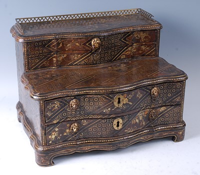 Lot 1233 - A 19th century Chinese export chinoiserie...