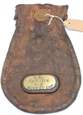 Lot 7 - Original LNER railway leather cash bag,...