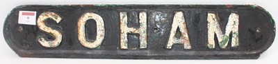 Lot 9 - Original cast-iron railway bench seat back...