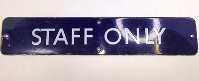 Lot 15 - Original enamel BR Eastern region blue and...