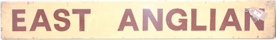 Lot 30 - Original wooden coach board "East Anglian"...