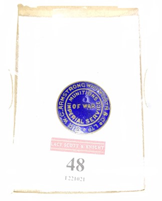 Lot 48 - A World War 1 Sir W G Armstrong Whitworth and...