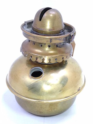 Lot 14 - A brass Indian Railways ceiling lamp marked...