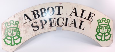 Lot 82 - Original wooden locomotive headboard plate...