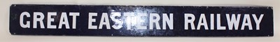 Lot 88 - A quad royal enamel post header sign, white on...