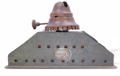 Lot 90 - GER marked wall mounted interior lamp, plated...