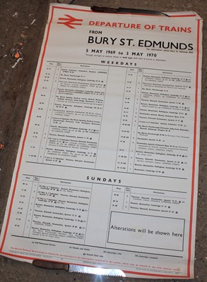 Lot 94 - Two double royal size timetable poster for...