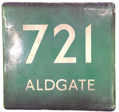 Lot 17 - London Transport coach stop enamel E-PLATE for...
