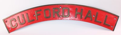 Lot 107 - Original brass locomotive nameplate "Culford...