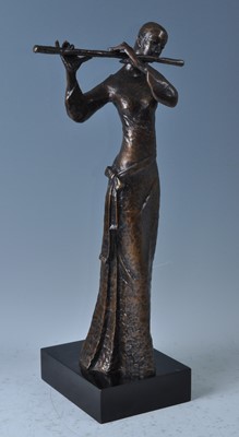 Lot 212 - A large Continental patinated bronze model of...