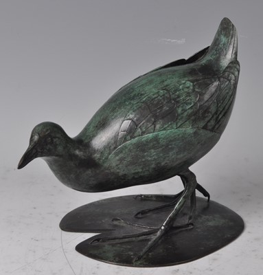 Lot 217 - Geoffrey Dashwood (b.1947) - Moorhen standing...
