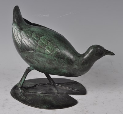 Lot 217 - Geoffrey Dashwood (b.1947) - Moorhen standing...