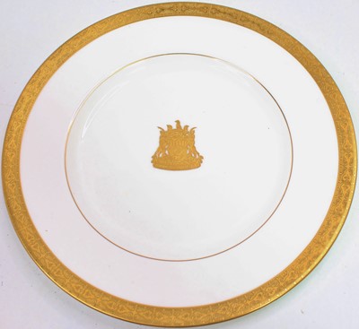 Lot 117 - Minton Bone China plate white ground with gilt...