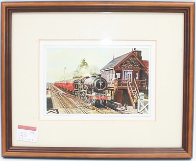 Lot 123 - 8 various framed and glazed railway related...