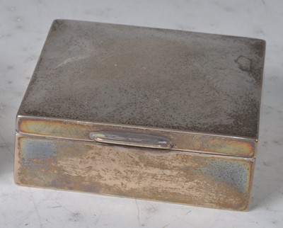 Lot 99 - An early 20th century plain silver square...