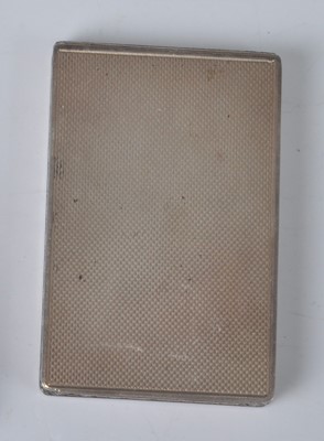 Lot 103 - A 1940s silver engine turned pocket...