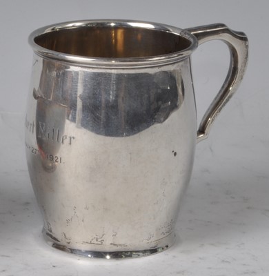 Lot 111 - An Art Deco silver single handled tankard, of...