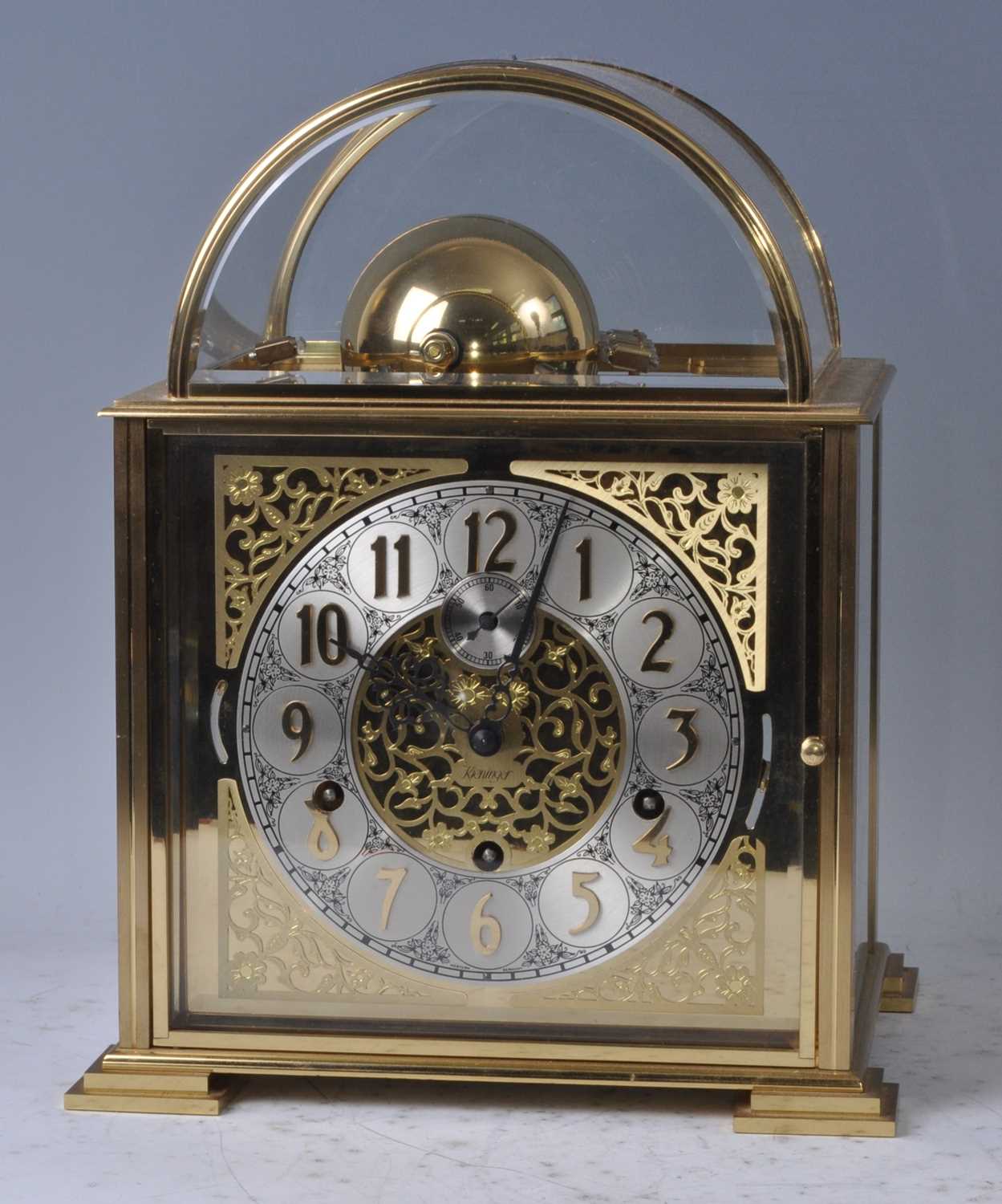 Lot 166 - A contemporary gilt brass Kieninger triple...