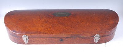 Lot 511 - A Victorian burr walnut double violin case,...