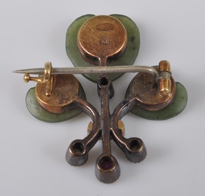 Lot 1138 - A Russian yellow and white metal shamrock...