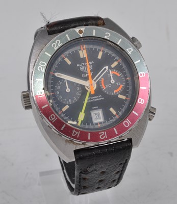 Lot 1163 - A gent's stainless steel Heuer Autavia GMT...