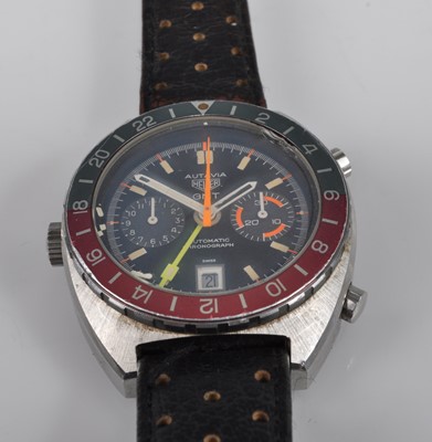 Lot 1163 - A gent's stainless steel Heuer Autavia GMT...